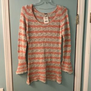 NWT Free People Happy Trails striped sweater tunic